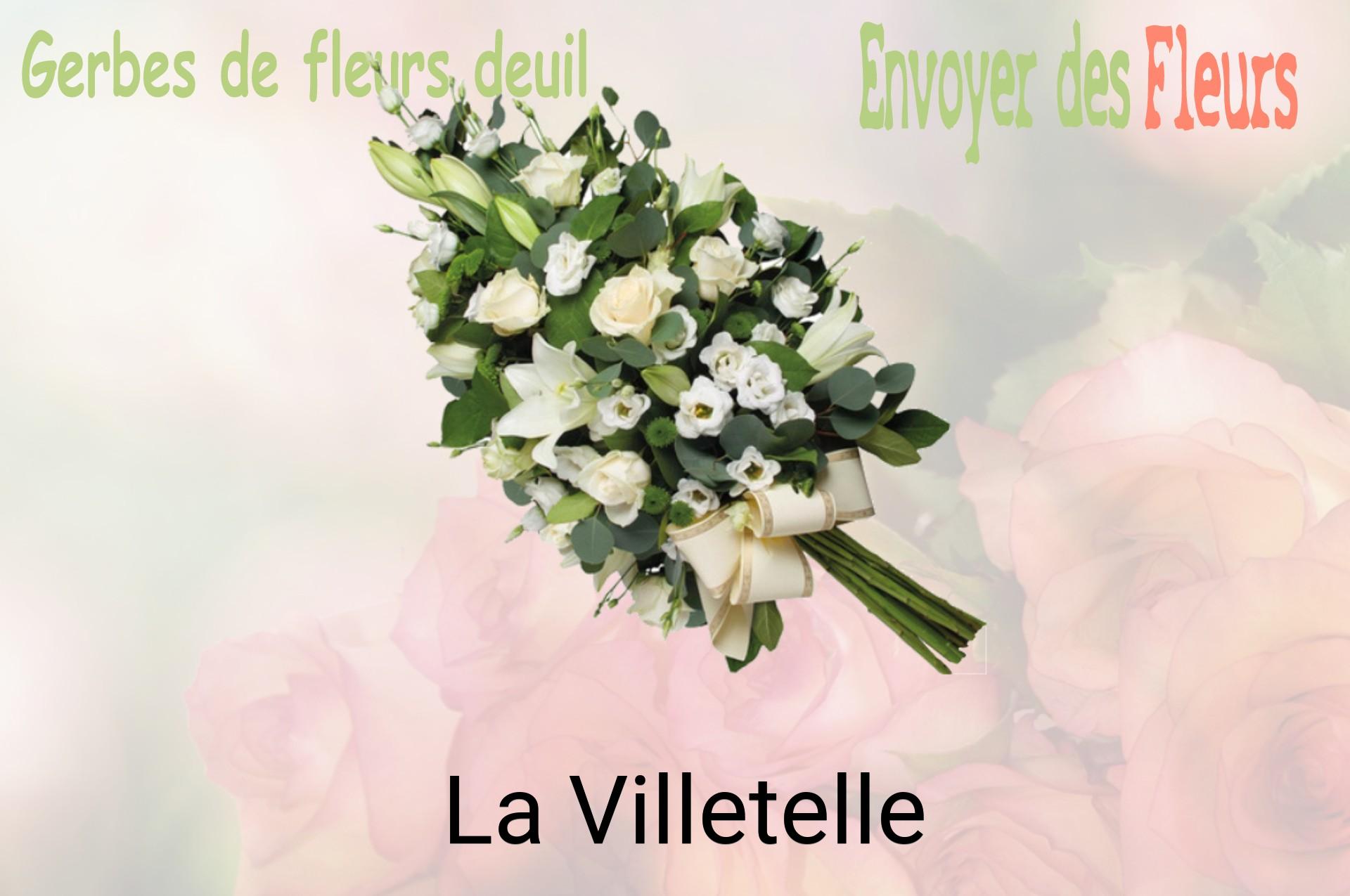Gerbe de fleurs de deuil livrée à La Villetelle